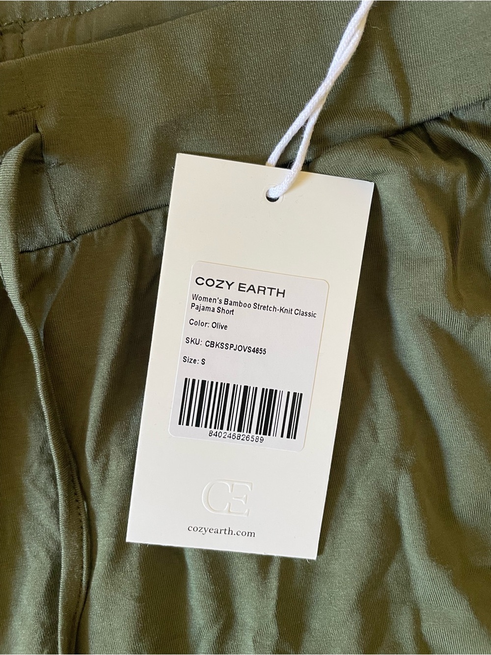 Cozy Earth Olive Short Pajama Set - Picture 6 of 8